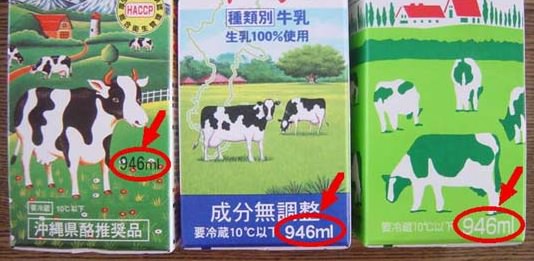 沖縄の牛乳パックはなぜ1Lでなく946mlか？